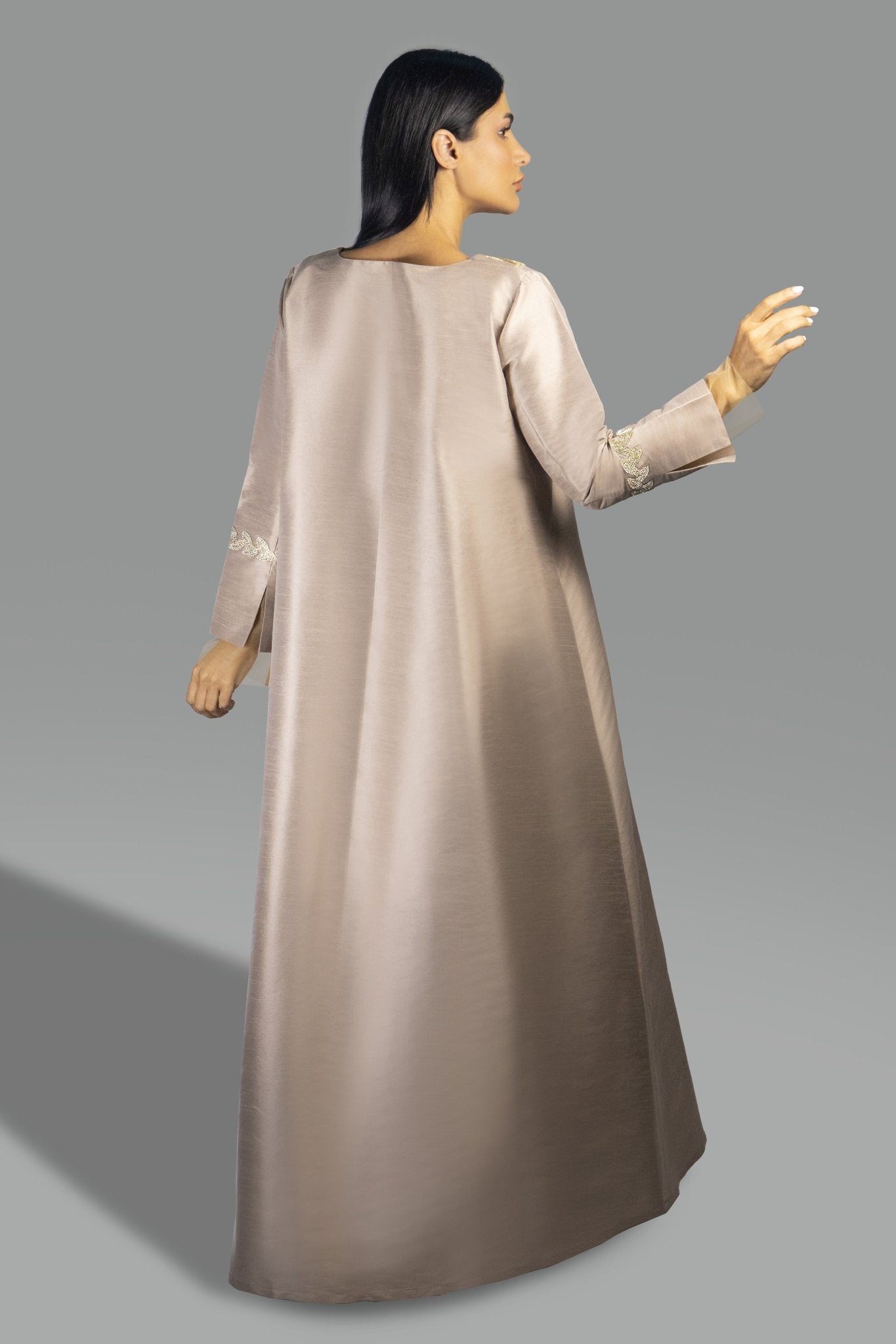 Regal Nude Blush Gown with Gold Embellished Bodice - Gown - Ceremony